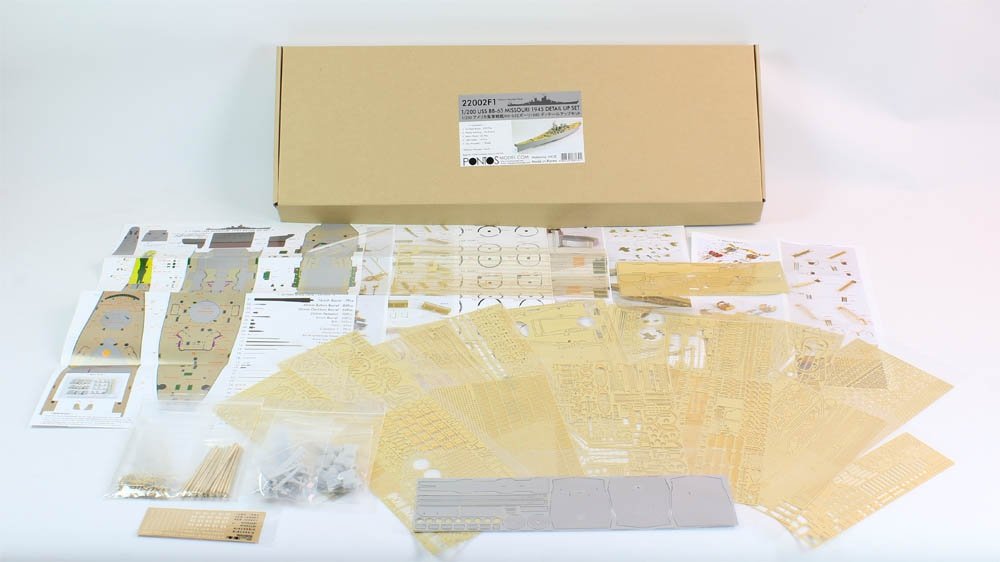 Pontos 22002F1 USS BB-63 Missouri 1945 Detail Up Set (Without wooden deck) 1/200 – image 2
