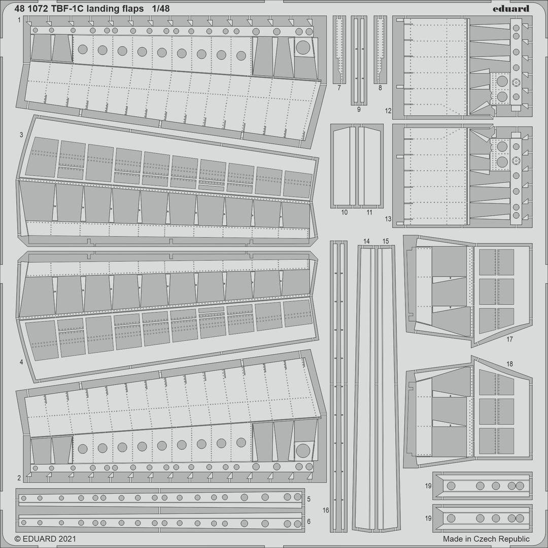 Eduard 481072 TBF-1C landing flaps ACADEMY 1/48