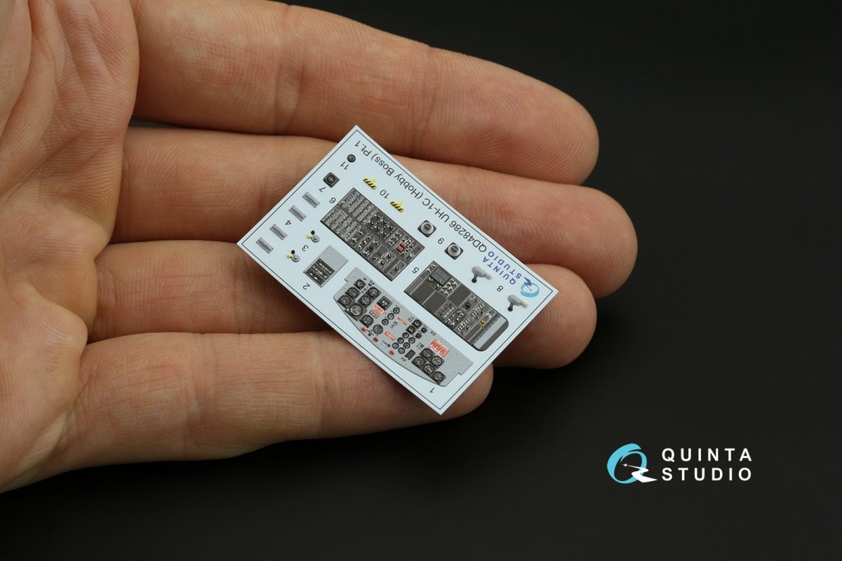 Quinta Studio QDS-48286 UH-1C 3D-Printed &amp;amp; coloured Interior on decal paper (HobbyBoss)(Small version) 1/48 – imagen 3