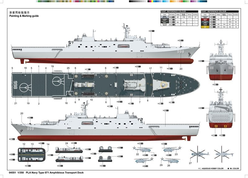 Trumpeter 04551 PLA Navy Type 071 Quai de transport amphibie (1/350) – image 2
