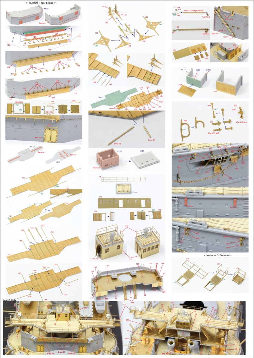 Pontos 23008F1 IJN MIKASA 1905 Detail Up Set 1/200 – immagine 21