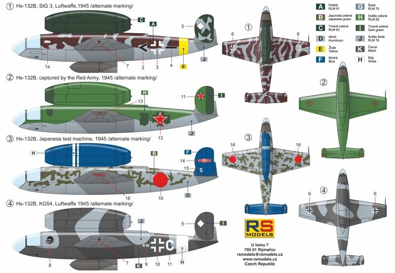 RS Models 92268 Henschel Hs-132 B 1/72 – immagine 4