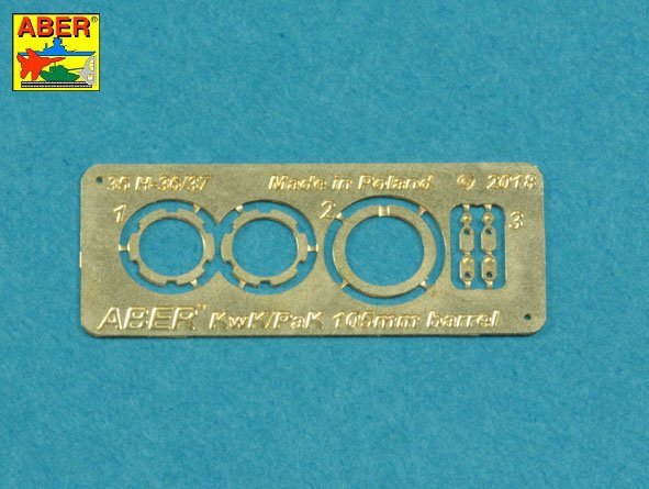 Aber 35L-231 10,5cm KwK L/70 barrel with double baffle muzzle brake for German Pz.Kpfw. VII Lowe 1/35 1/35 – immagine 9