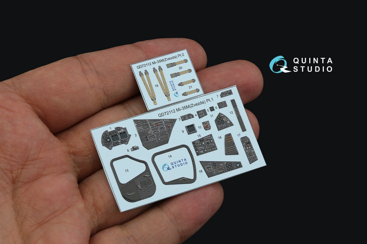 Quinta Studio QD72112 Mi-35M 3D-Printed colored Interior on decal paper (Zvezda) 1/72 – image 4