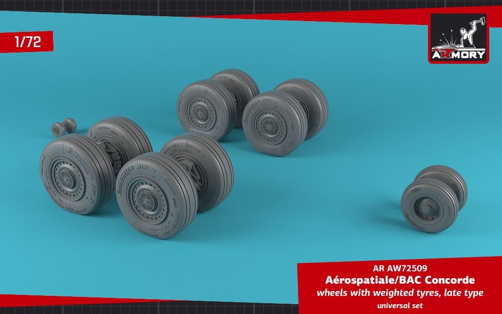 Armory Models AW72509 Concorde wheels w/ weighted tires, late 1/72 – Bild 2