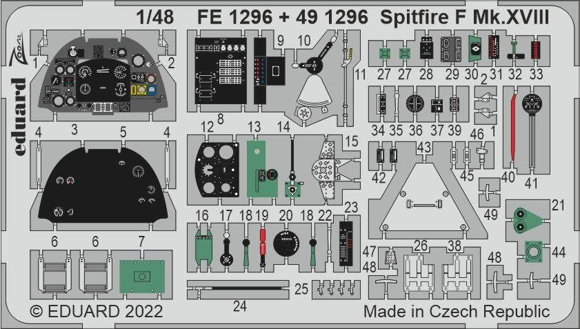 Eduard BIG49348 Spitfire F Mk. XVIII AIRFIX 1/48 – immagine 2