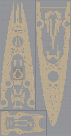 Pontos 35014WD1 DKM Tirpitz Wooden Deck set 1/350