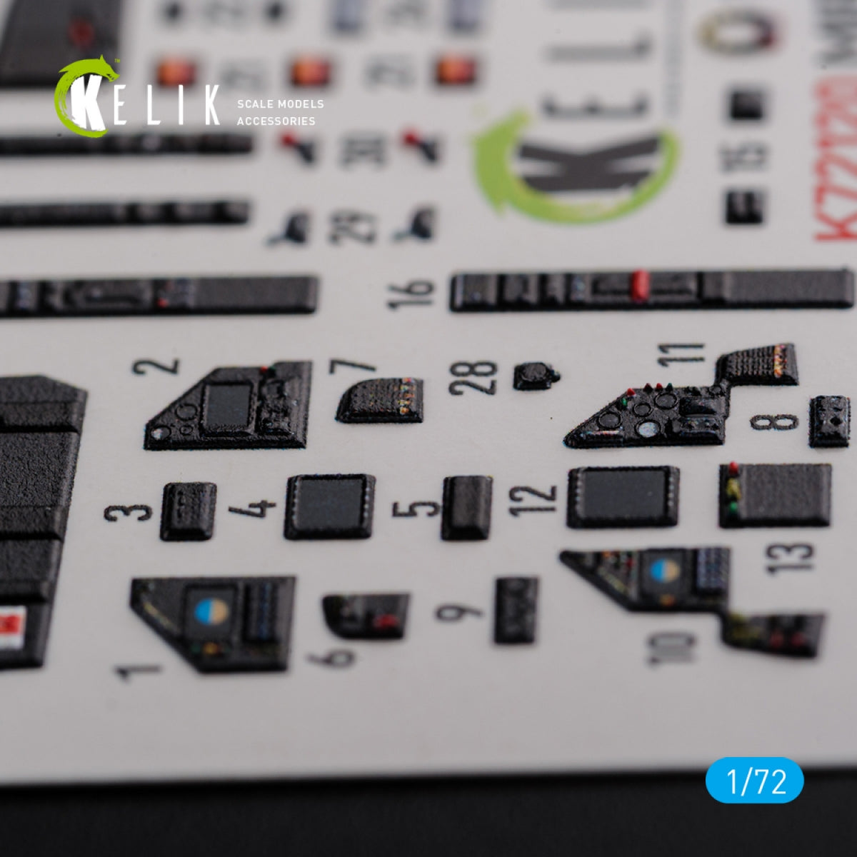 KELIK K72120 Mirage 2000D interior 3D decals forModelSvit kit 1/72 – Bild 4