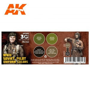 AK Interactive AK11692 WWII SOVIET PILOT UNIFORM COLORS 4x17 ml – immagine 2