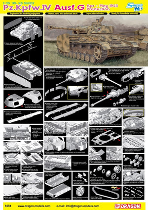 Dragon 6594 Pz.Kpfw.IV Ausf.G Apr-May 1943 Production 1/35 – image 2