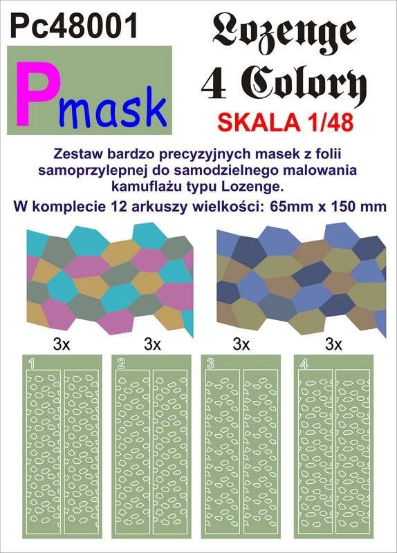 P-Mask PC48001 LOZENGE 4 KOLORY 1/48