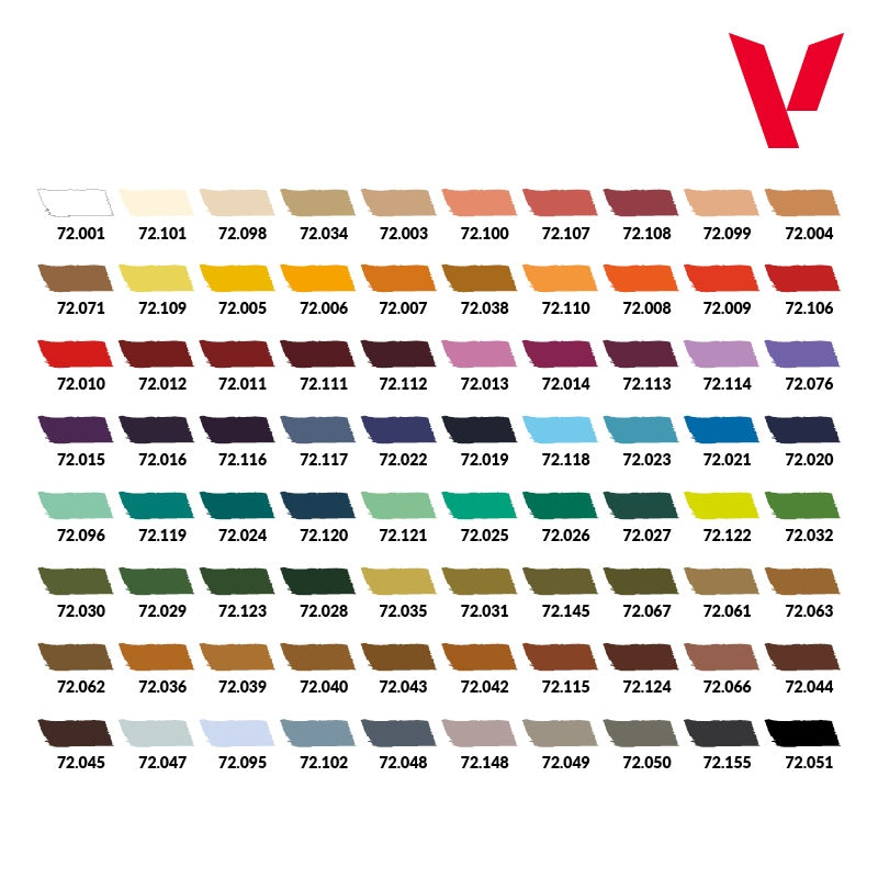 Vallejo 72180 Foundation Case - Game Color Set ( Painting Guide ) 80x18ml