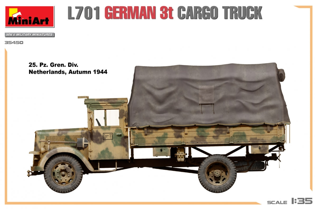 Miniart 35450 L701 GERMAN 3T CARGO TRUCK 1/35 – zdjęcie 12