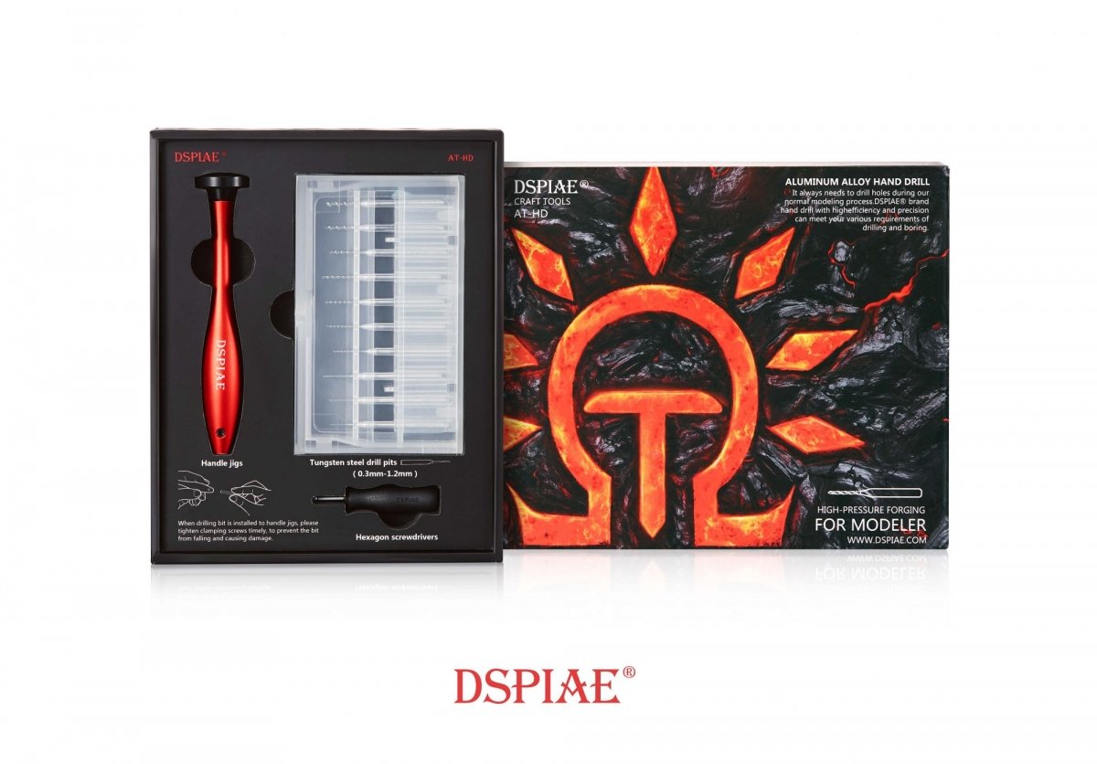 DSPIAE AT-HD Aluminum Alloy Hand Drill + Drill Bit Set