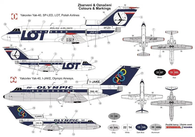 AZ Model AZ14422 Jak-40 LOT/Olympic 1/144 – imagen 2