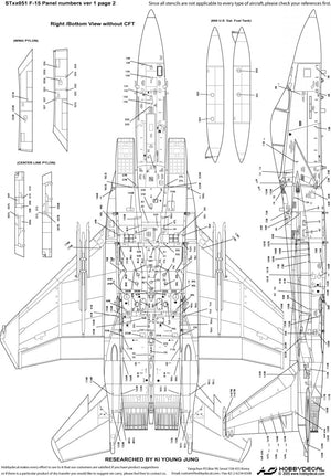 HobbyDecal ST48051V1 Numéros de panneaux F-15 ver 1 1/48 – image 3