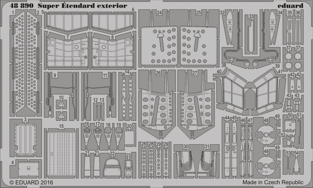 Eduard 48890 Super Etendard exterior 1/48 KINETIC MODEL