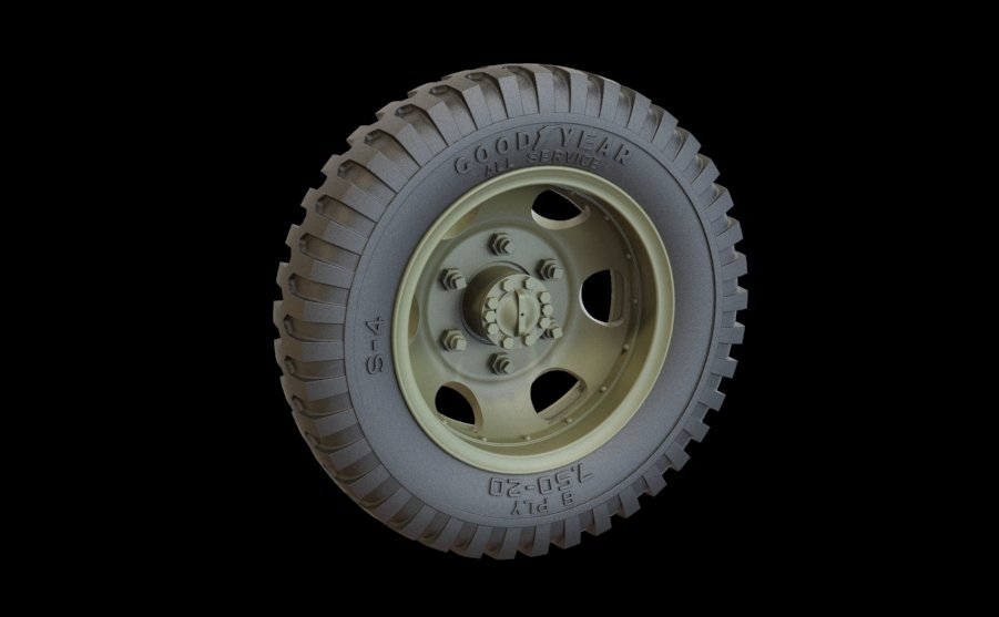 Panzer Art RE35-314 GMC road wheels set (Goodyear) 1/35 – immagine 2