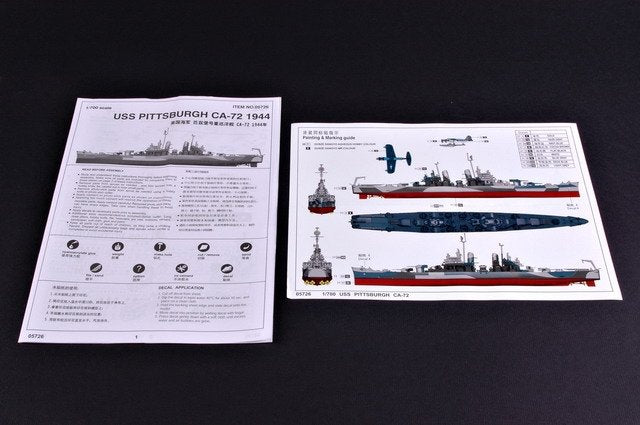 Trumpeter 05726 USS PITTSBURGH CA-72 1/700 – Bild 3