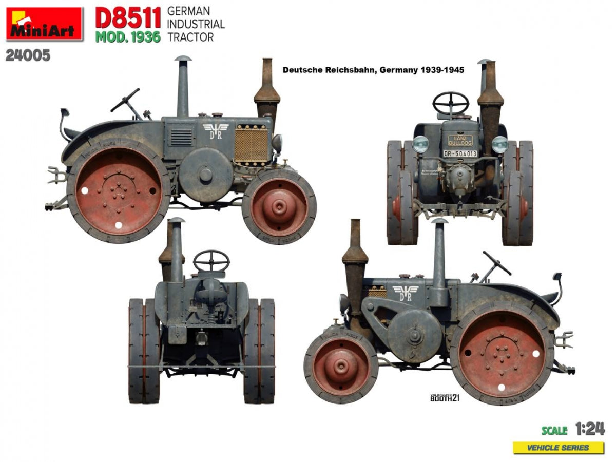 MiniArt 24005 GERMAN INDUSTRIAL TRACTOR D8511 MOD. 1936 1/24 – Bild 4