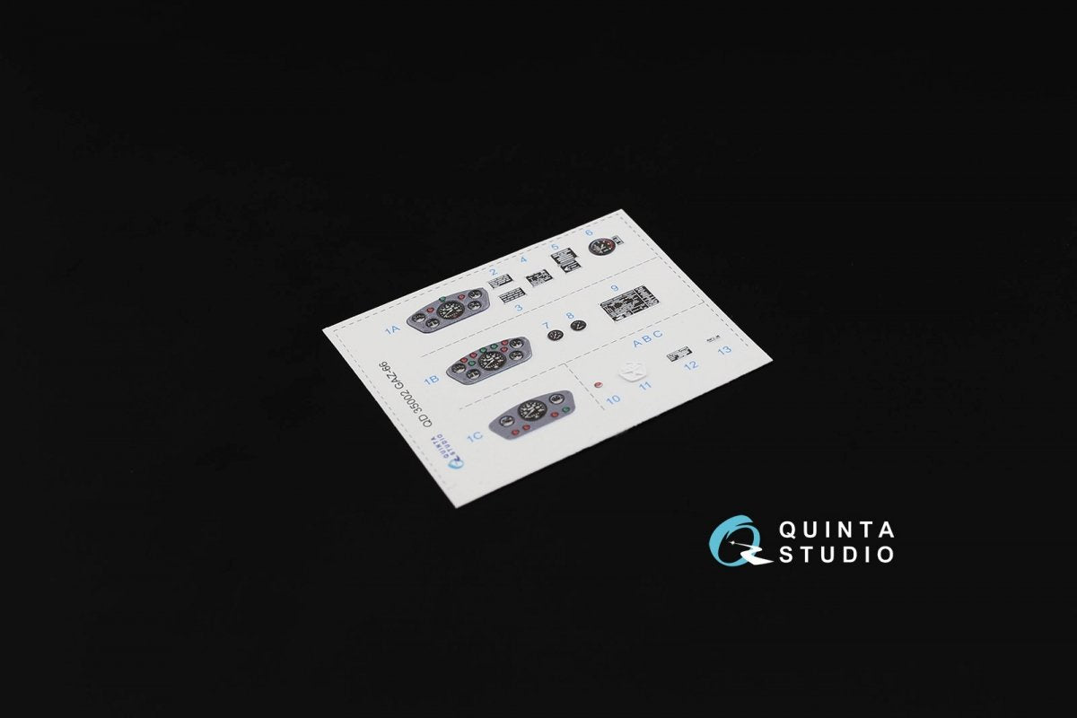 Intérieur imprimé en 3D et coloré sur papier décalcomanie Quinta Studio QD35002 GAZ-66 Family (pour maquettes Trumpeter) 1/35 – image 6