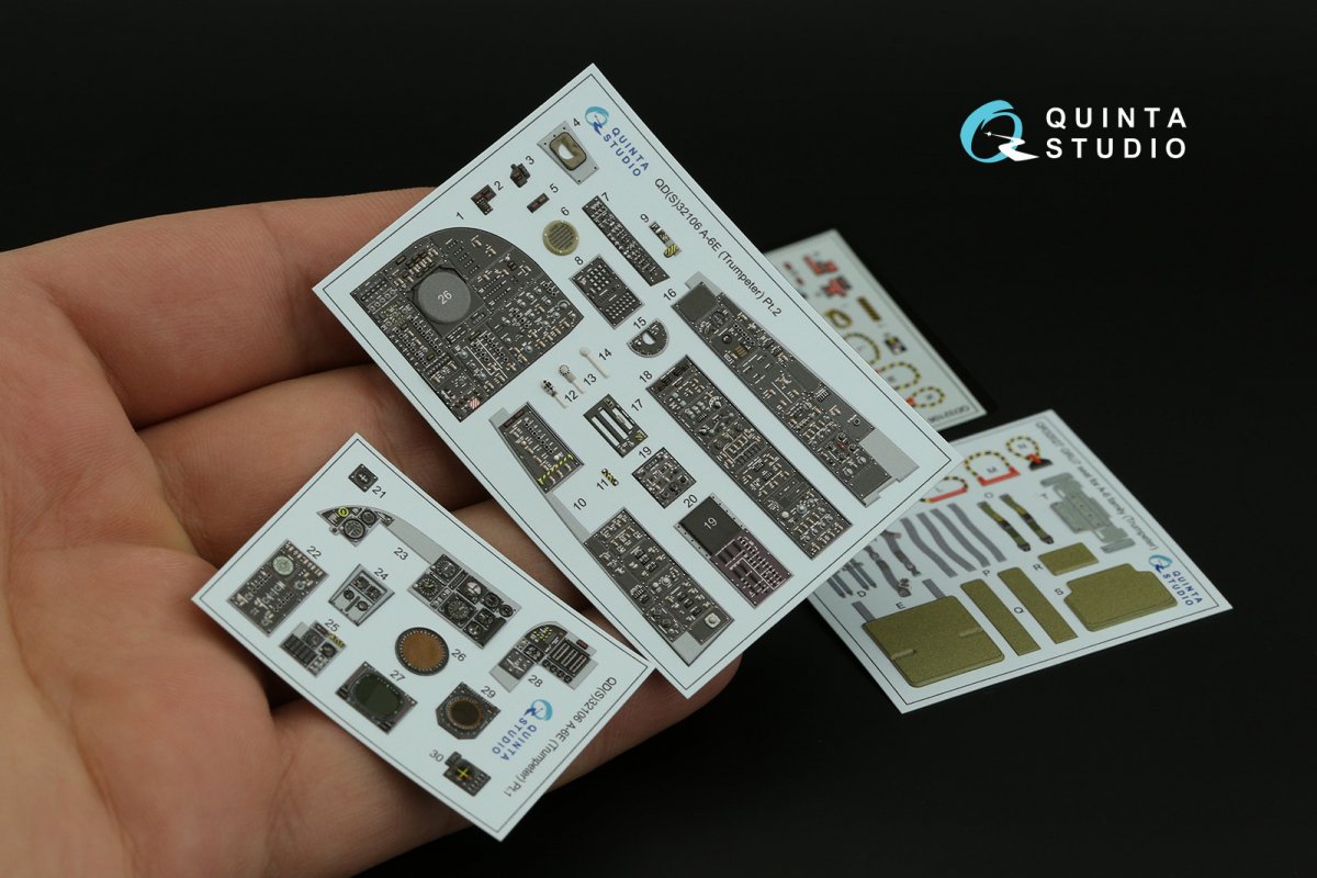 Quinta Studio QD32106 A-6E Intruder 3D-Printed &amp;amp; coloured Interior on decal paper (Trumpeter) 1/32 – immagine 6
