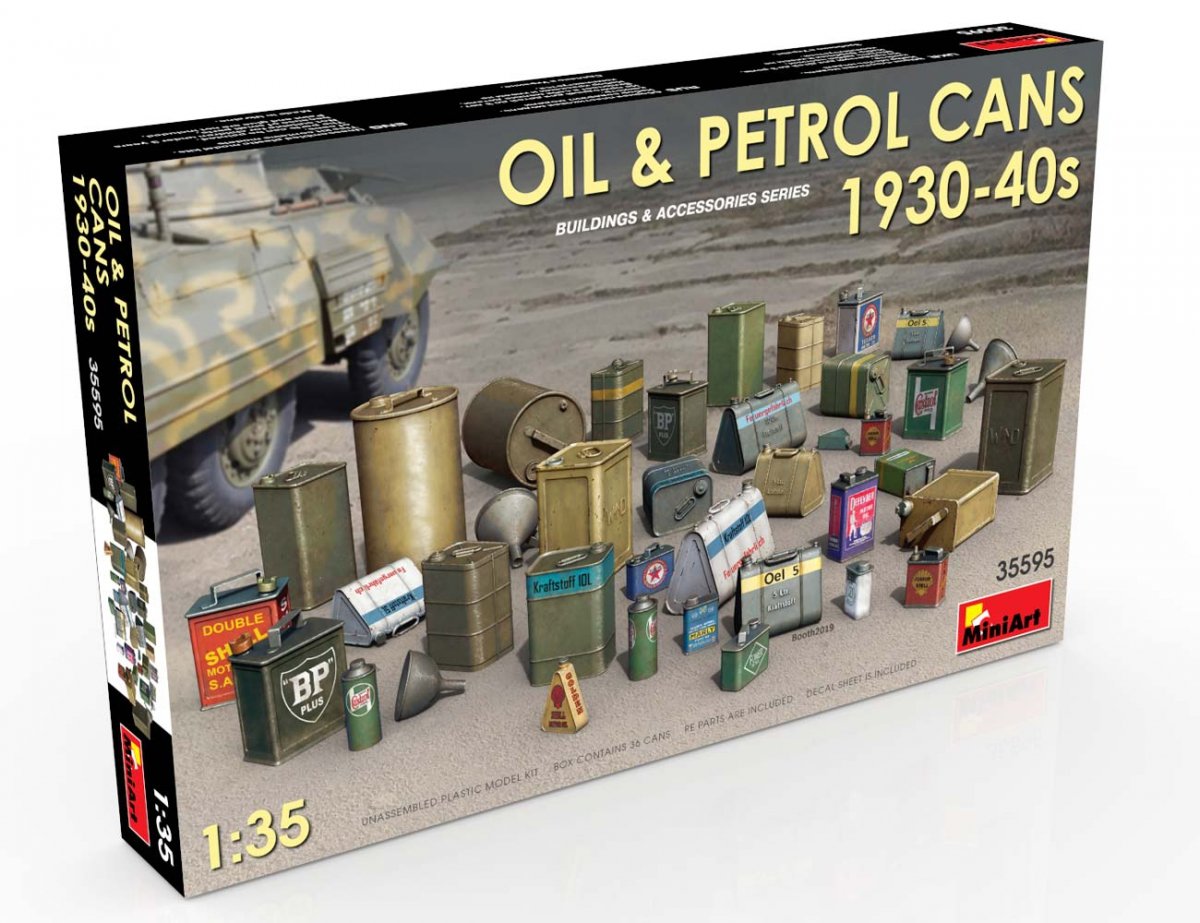 MiniArt 35595 OIL &amp;amp; PETROL CANS 1930-40s 1/35 – imagen 2