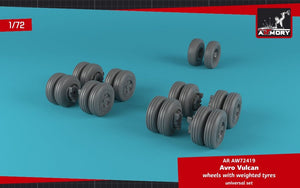 Armory Models AW72419 AVRO Vulcan wheels w/ weighted tires 1/72 – immagine 4