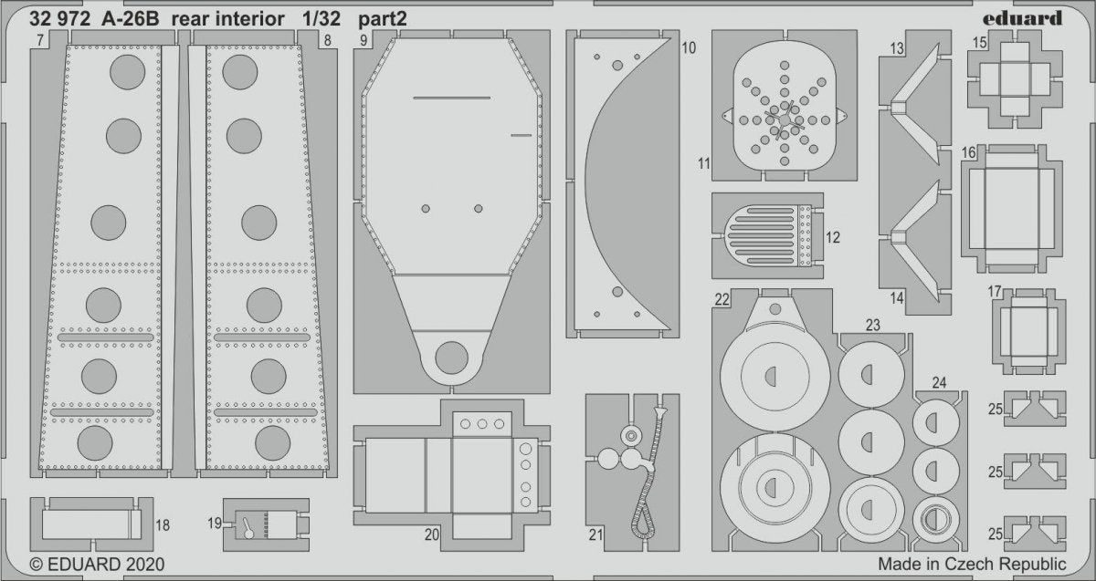 Eduard 32972 A-26B rear interior 1/32 HOBBY BOSS – imagen 2