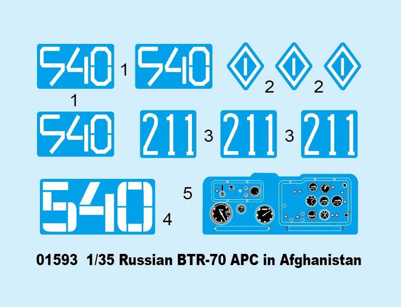 Trumpeter 01593 Russian BTR-70 APC in Afghanistan 1/35 – immagine 4
