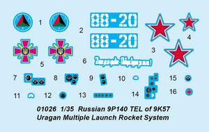Trumpeter 01026 Russian 9P140 TEL of 9K57 Uragan Multiple Launch Rocket System 1/35 – immagine 5