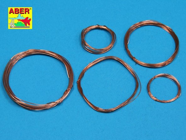 Jeu de fils Aber ADZ-01 (diamètre 0,2 ; 0,3 ; 0,4 ; 0,5 ; 0,6 mm, longueur 1 m chacun) 