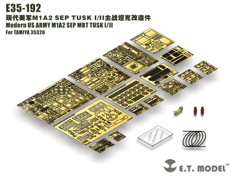 Maquette ET E35-192 Char de combat principal M1A2 SEP de l&amp;#39;armée américaine moderne TUSK I/II (Pour TAMIYA 35326) (1/35)