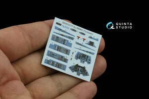 Quinta Studio QD+72177 Su-30MKK 3D-Printed &amp;amp; coloured Interior on decal paper (Trumpeter) (with 3D-printed resin part) 1/72 – immagine 5