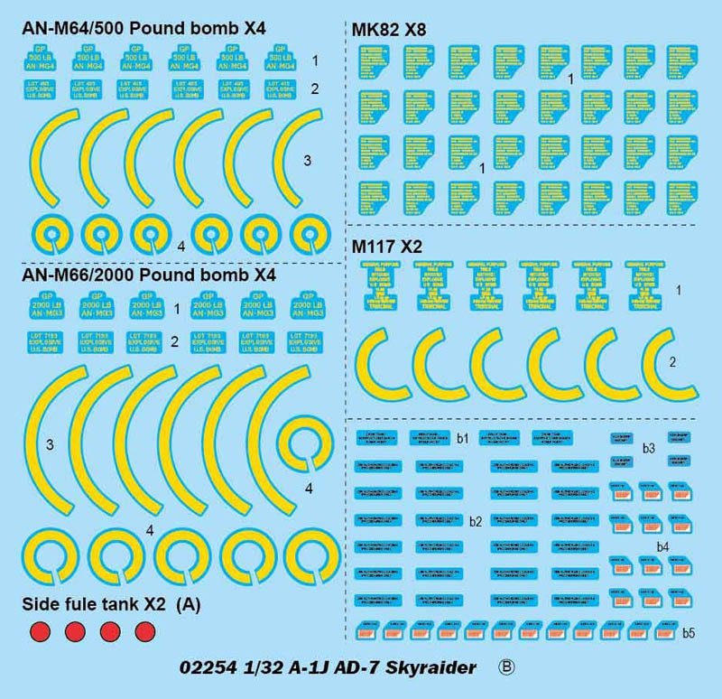 Trumpeter 02254 A-1J AD-7 Skyraider 1/32 – immagine 6