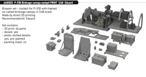 Eduard 6481033 P-51B Birdcage canopy cockpit PRINT EDUARD 1/48 – Bild 2