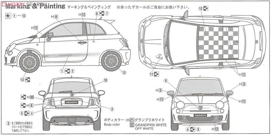 Fujimi 123837 Abarth 500 Esseesse 1/24 – imagen 6
