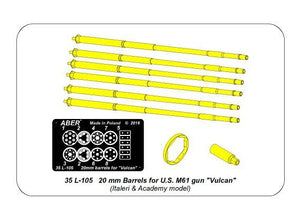 Aber 35L-105 20 mm Barrels for U.S. M61 gun Vulcan 1/35 – imagen 10