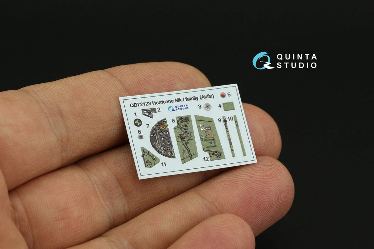 Quinta Studio QD72123 Hurricane Mk.I family 3D-Printed coloured Interior on decal paper (Airfix) 1/72 – immagine 4