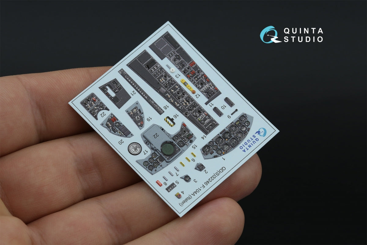 Quinta Studio QD32246 F-104A 3D-Printed &amp;amp; coloured Interior on decal paper (Italeri) 1/32 – Bild 4