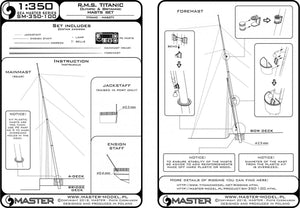 Master SM-350-100 R.M.S. Titanic (Olympic, Britannic) – zestaw masztów 1/350 – immagine 3