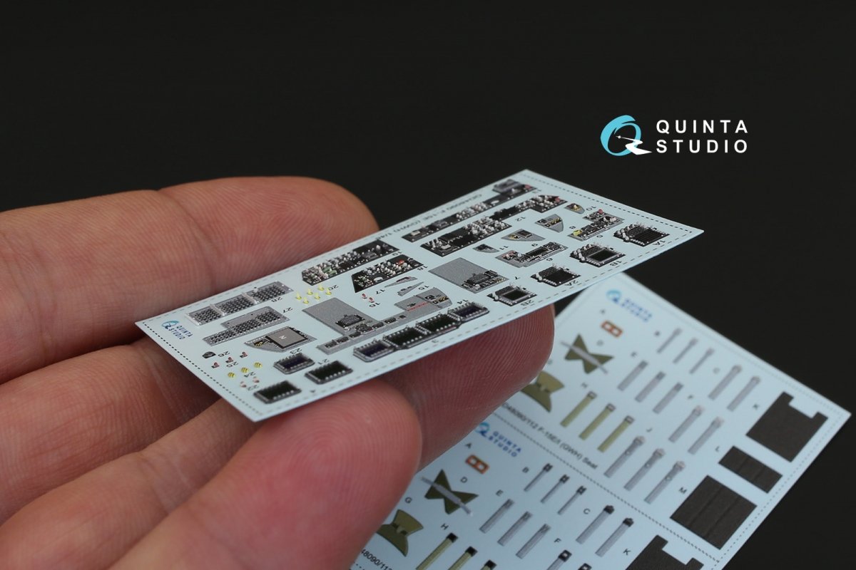 Quinta Studio QD48090 F-15E 3D-Printed &amp;amp; coloured Interior on decal paper (for GWH kit) 1/48 – immagine 4