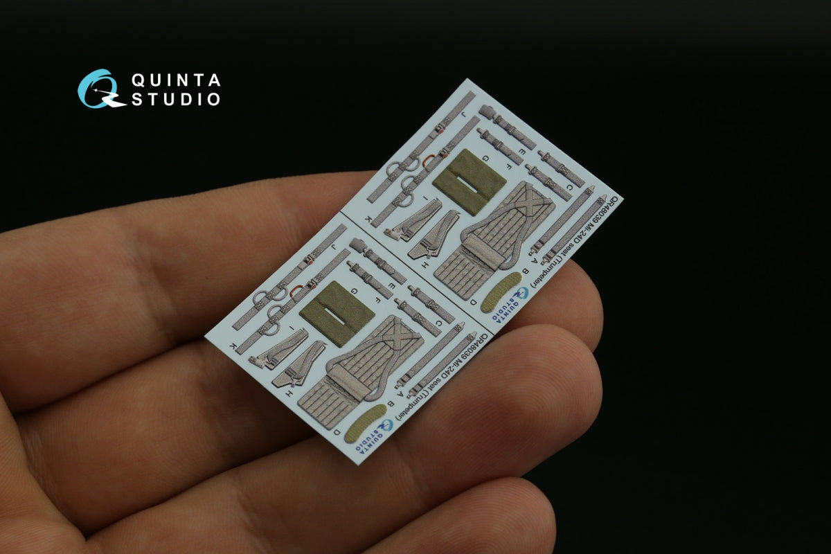Quinta Studio QD48406 Mi-24 Nato Hind 3D-Printed &amp;amp; coloured Interior on decal paper (Trumpeter) 1/48 – immagine 10