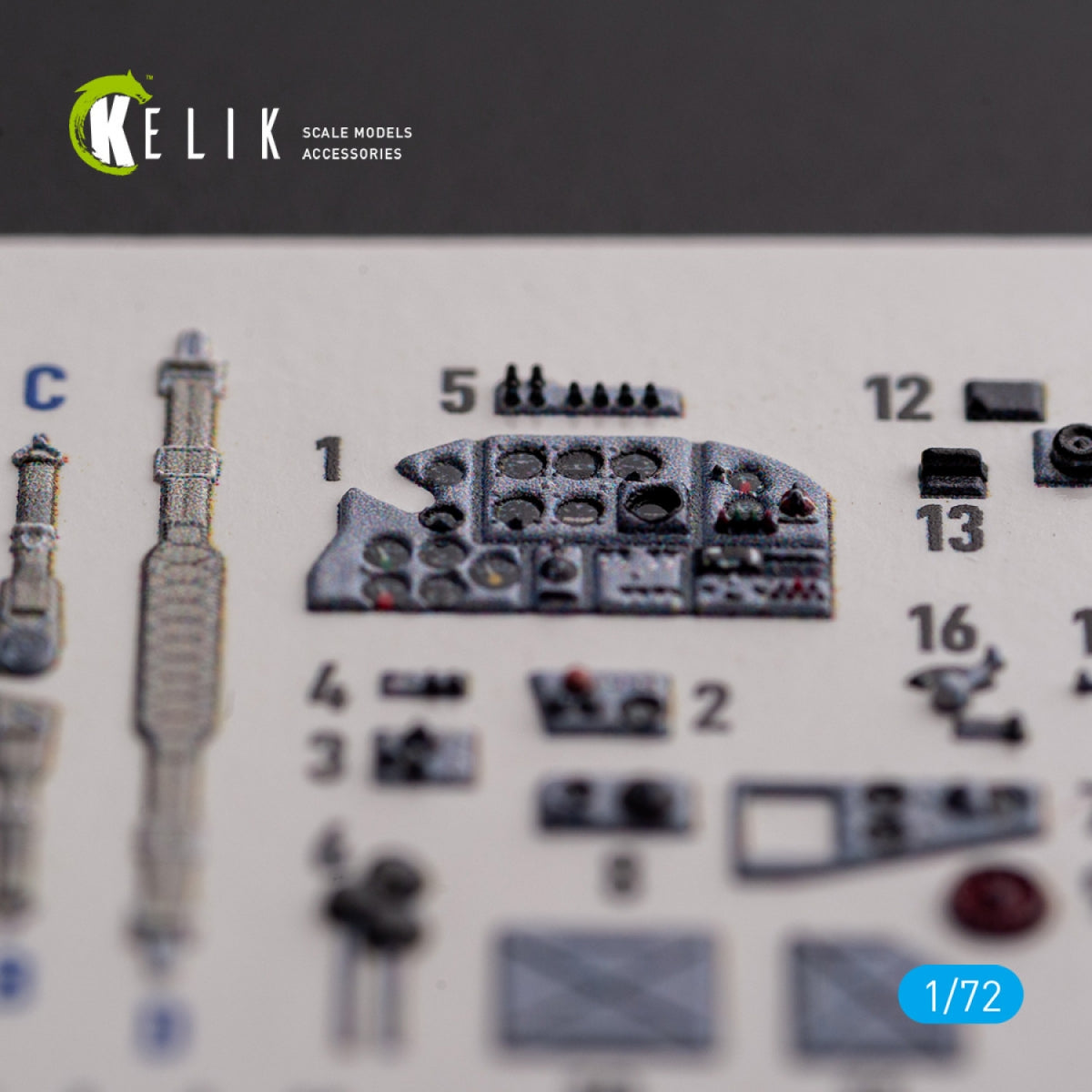 KELIK K72138 Il-2 Shturmovik - stickers 3D intérieurs pour kit Tamiya 1/72 – image 3