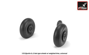 Armory Models AW32016 Iljushin IL-2 Bark late type wheels w/ weighted tyres 1/32 – Bild 3