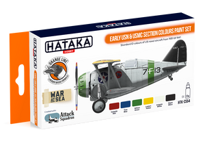 Hataka HTK-CS54 Early USN &amp;amp; USMC Section Colors paint set (6x17ml)
