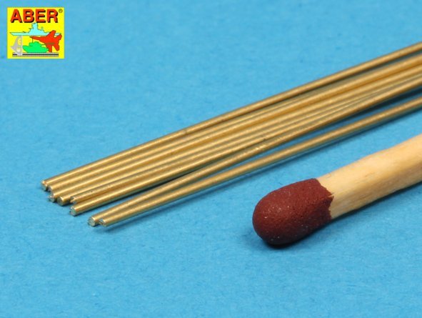 Aber BR06 Brass round rods 0,60 mm length 250 mm x 8 pcs. – immagine 4