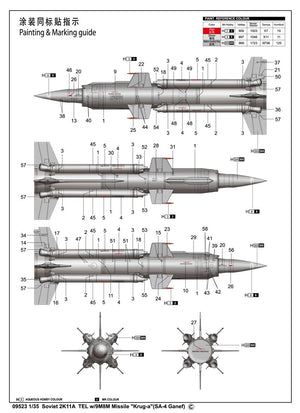 Trumpeter 09523 Soviet 2K11A TEL w/9M8M Missile Krug-a SA-4 Ganef 1/35 – zdjęcie 4