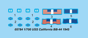 Trumpeter 05784 USS California BB44 Battleship 1945 1/700 – immagine 5