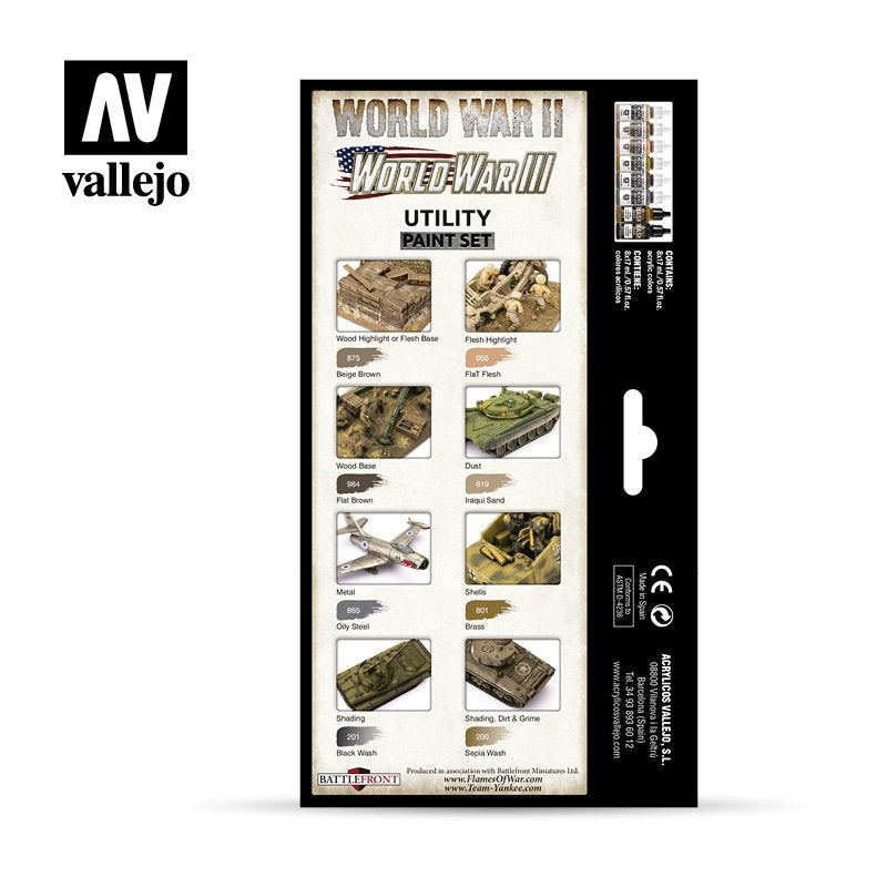 Vallejo 70201 Utility Paint Set WWII &amp;amp; WWIII 8x17ml – imagen 2